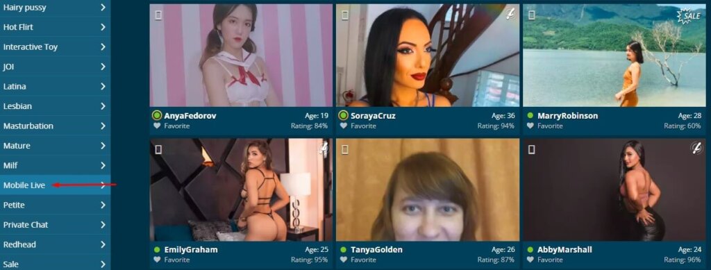 Mobile Live On LivePrivates With Cam Girls